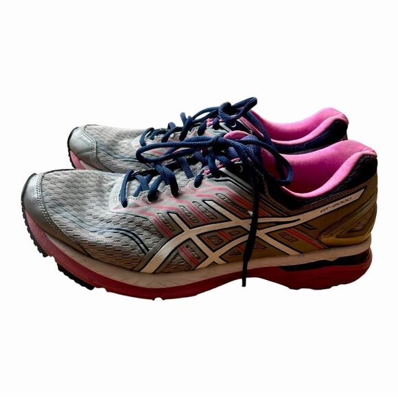 ASICS Women’s GT-2000 Running Dynamic Duomax Shoes Sneakers Gray Pink Sz 11 - Picture 2 of 11